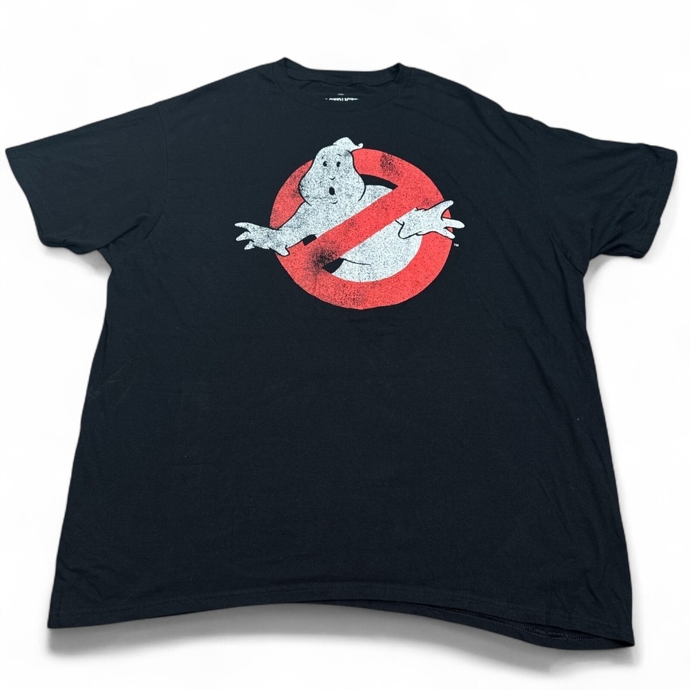 Ghostbusters Tee Shirt Adult Size 2XL Black Big Logo Vintage Style Graphic